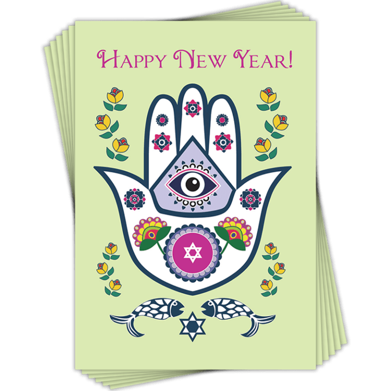 Jewish New Year Cards 6 pack Davora Trade Website