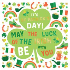 May the luck of the Irish be with you leaf card