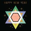 Jewish New Year Modern Star Of David Card