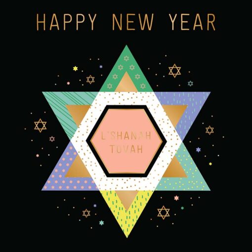 Jewish New Year Modern Star Of David Card